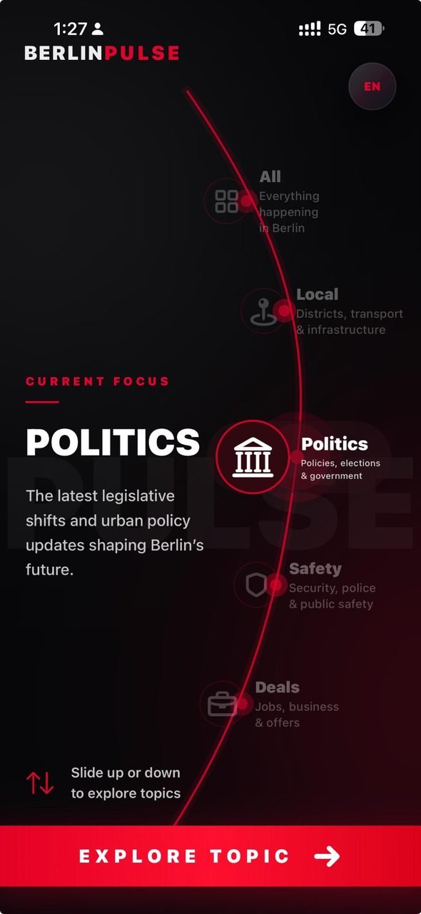 City Pulse screen