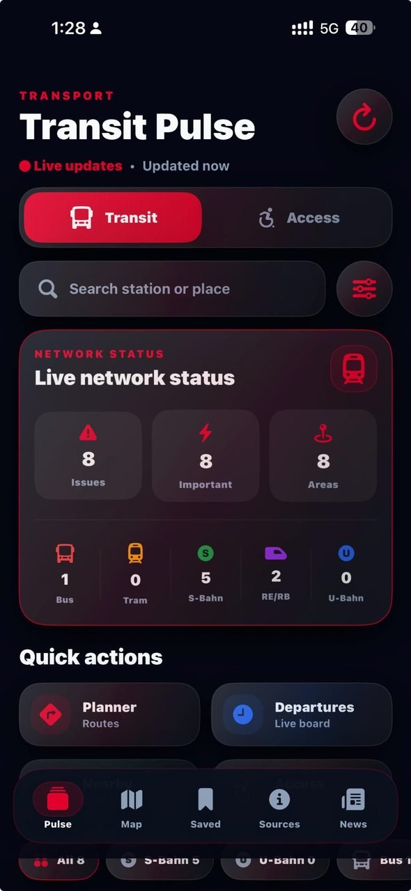 Transport screen